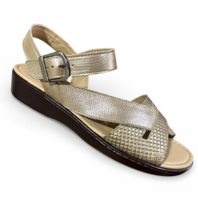 Romulo Sandalia Cuero Dior Mujer Talla 37 Ref 5004